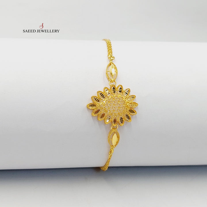 21K Gold Bahraini Bracelet by Saeed Jewelry - Image 3