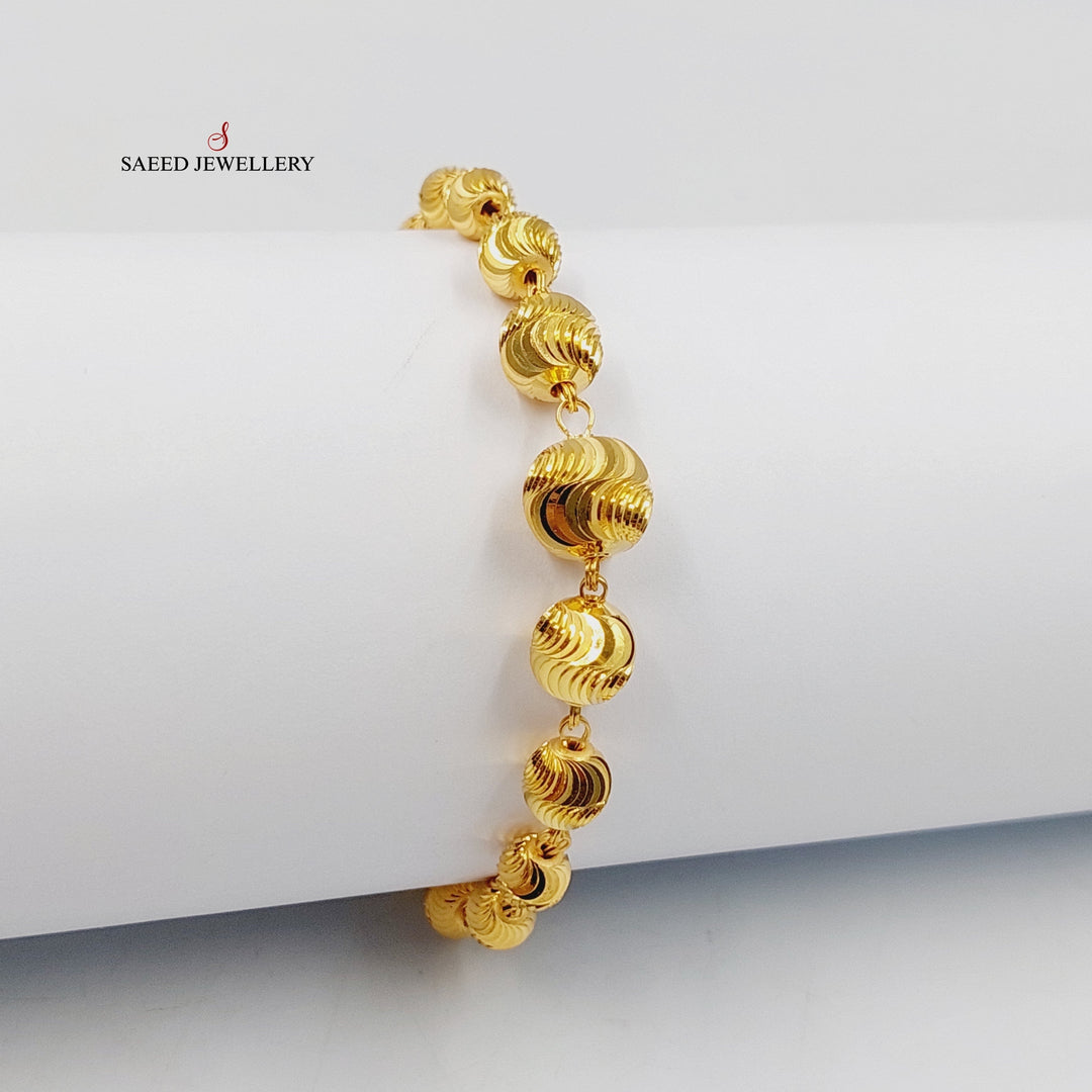 21K Gold Balls Balls Bracelet by Saeed Jewelry - Image 3