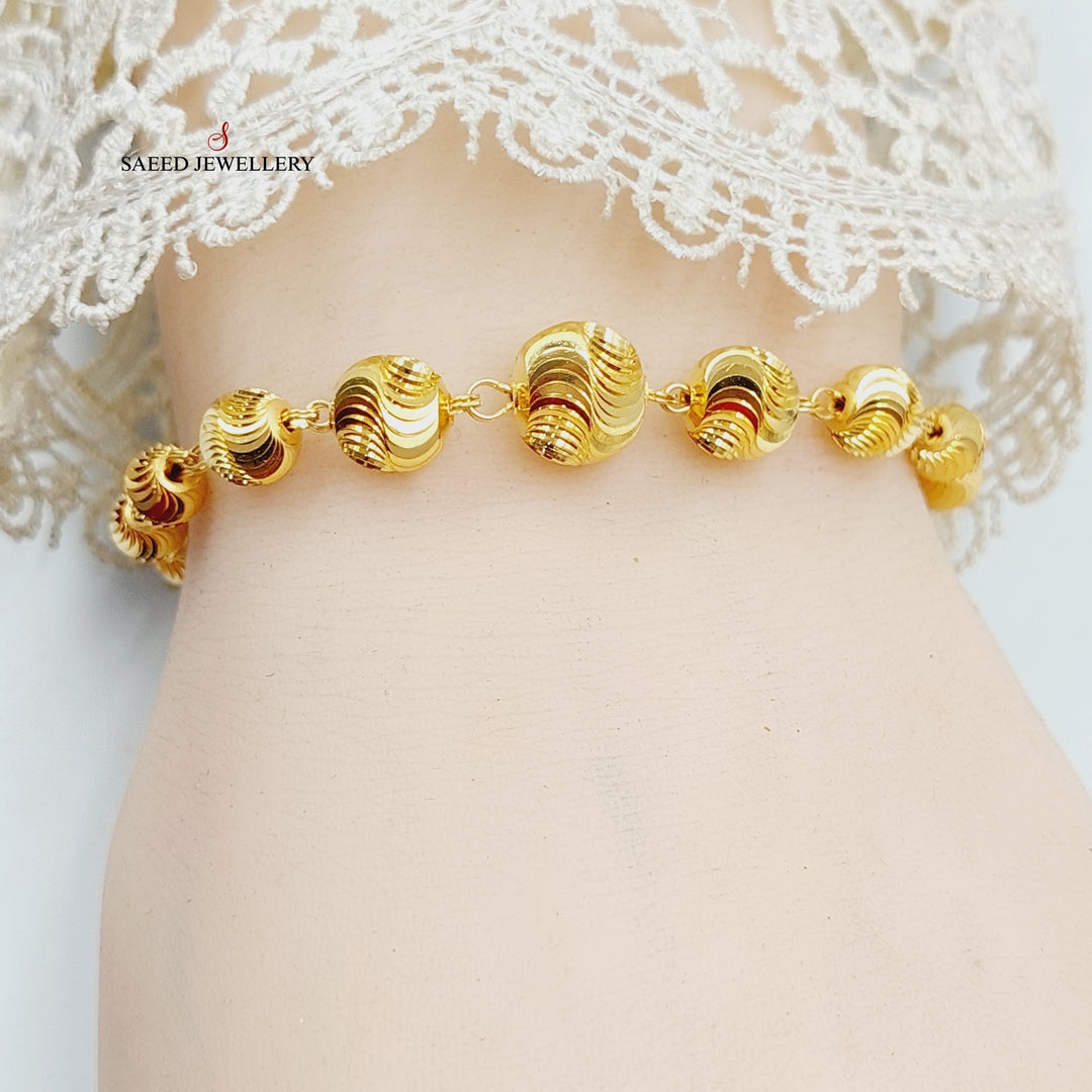 21K Gold Balls Balls Bracelet by Saeed Jewelry - Image 5