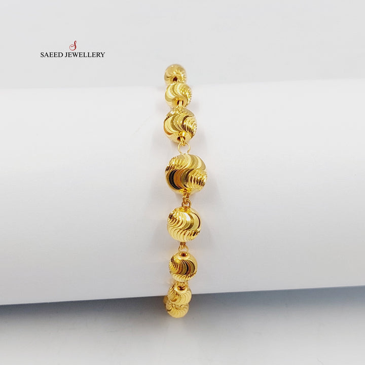 21K Gold Balls Balls Bracelet by Saeed Jewelry - Image 1