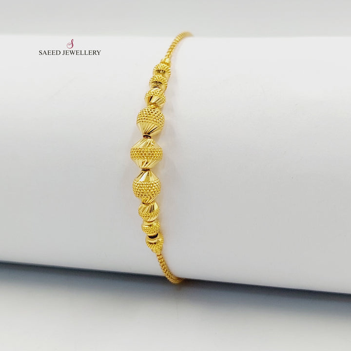 21K Gold Balls Bracelet by Saeed Jewelry - Image 2