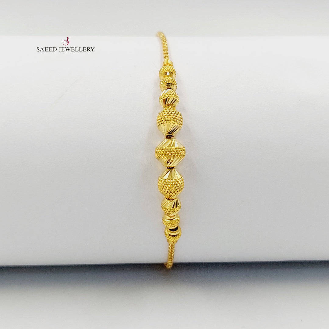 21K Gold Balls Bracelet by Saeed Jewelry - Image 1