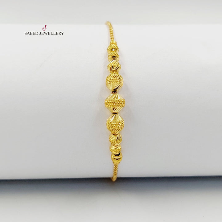 21K Gold Balls Bracelet by Saeed Jewelry - Image 1