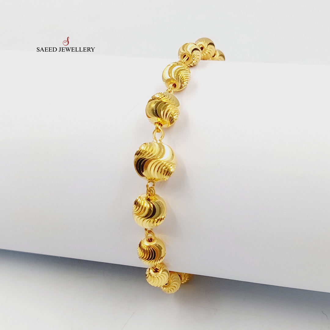 21K Gold Balls Balls Bracelet by Saeed Jewelry - Image 2