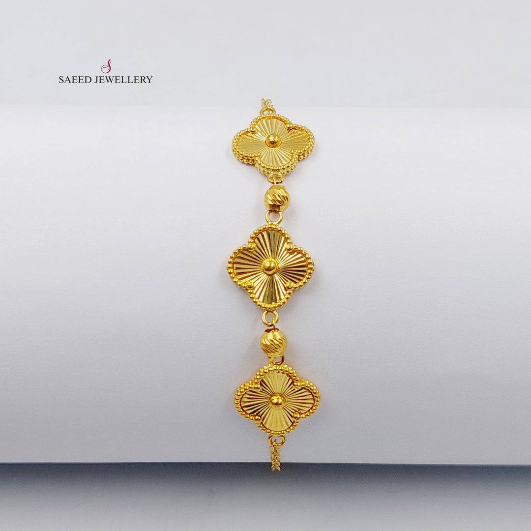 21K اسوارة وردة طابات-مجوهرات الشيخ سعيد-Saeed Jewelry 