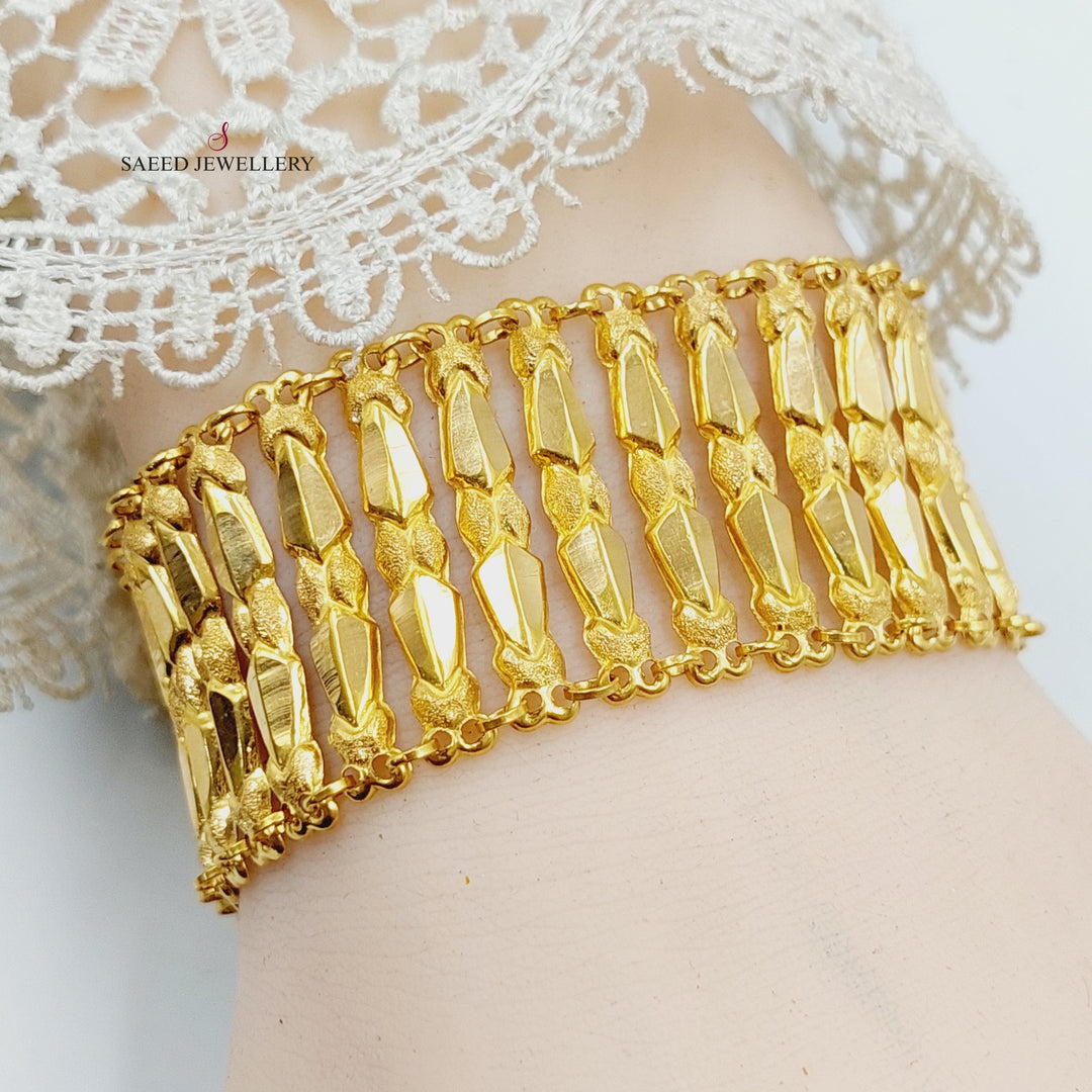 21K Gold Carpet Bracelet by Saeed Jewelry - Image 5