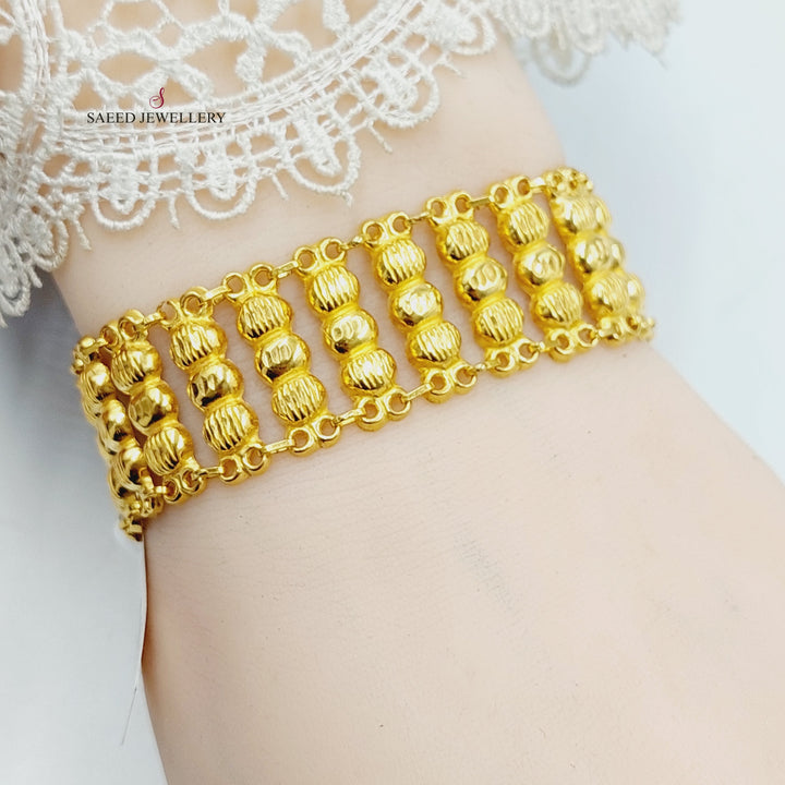 21K Gold Carpet Bracelet by Saeed Jewelry - Image 5