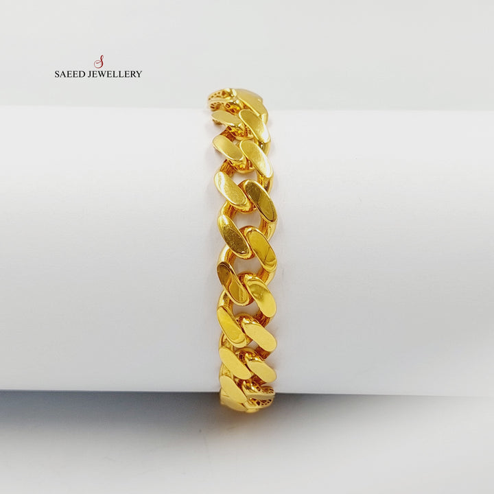 21K Gold Cuban Links Bracelet by Saeed Jewelry - Image 1