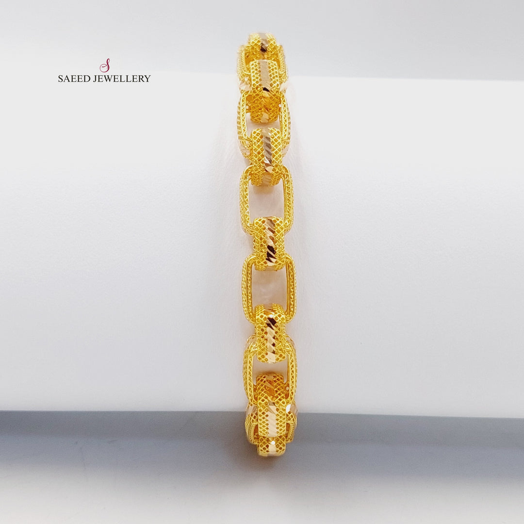 21K Gold Cuban Links Bracelet by Saeed Jewelry - Image 1