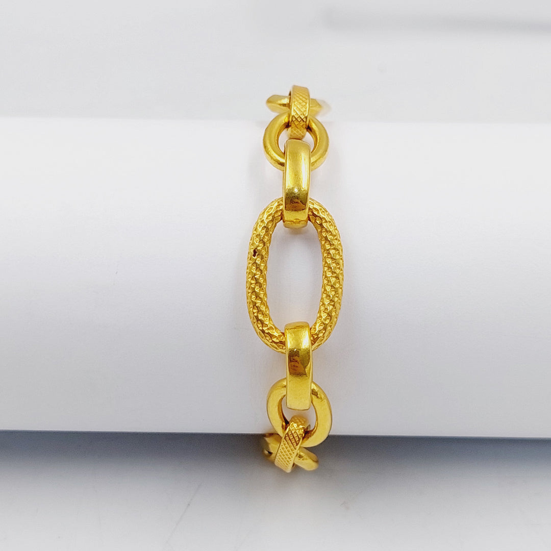 21K Gold Cuban Links Bracelet by Saeed Jewelry - Image 1