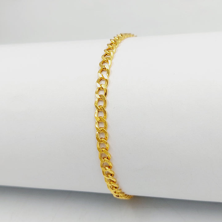 21K Gold Curb Bracelet by Saeed Jewelry - Image 1