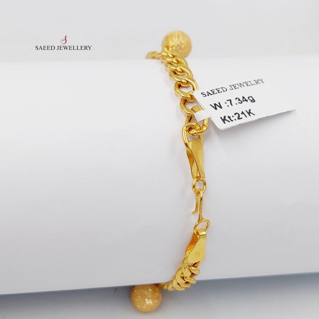 21K Gold Dandash Bracelet by Saeed Jewelry - Image 2