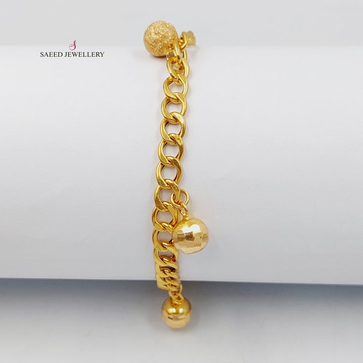 21K Gold Dandash Bracelet by Saeed Jewelry - Image 1