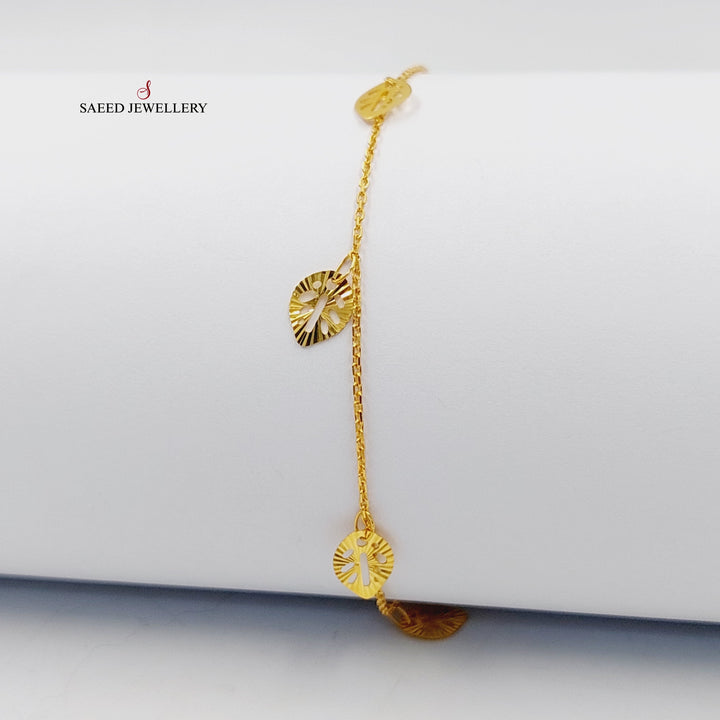 21K Gold Dandash Bracelet by Saeed Jewelry - Image 1