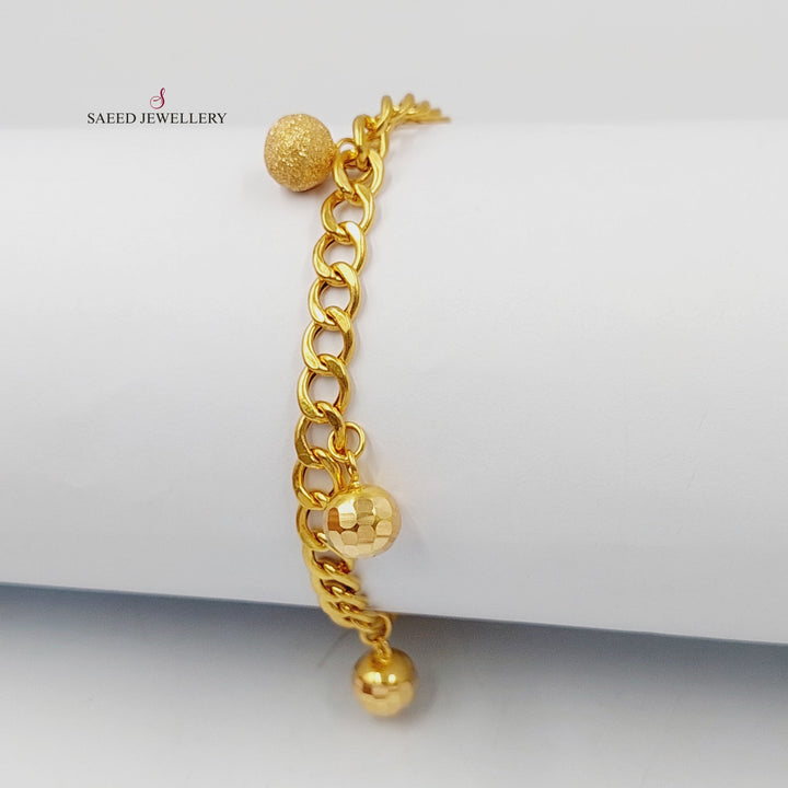 21K Gold Dandash Bracelet by Saeed Jewelry - Image 3