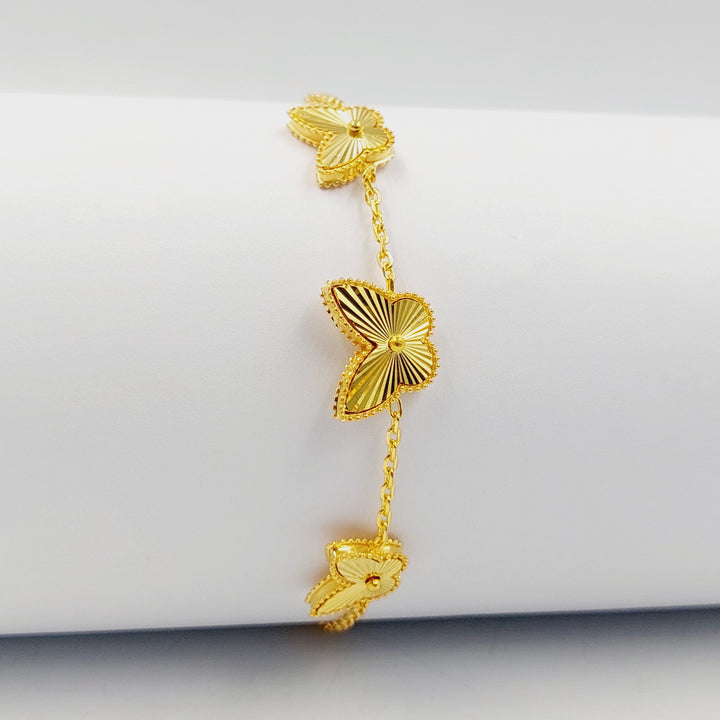 21K Gold Deluxe Butterfly Bracelet by Saeed Jewelry - Image 1