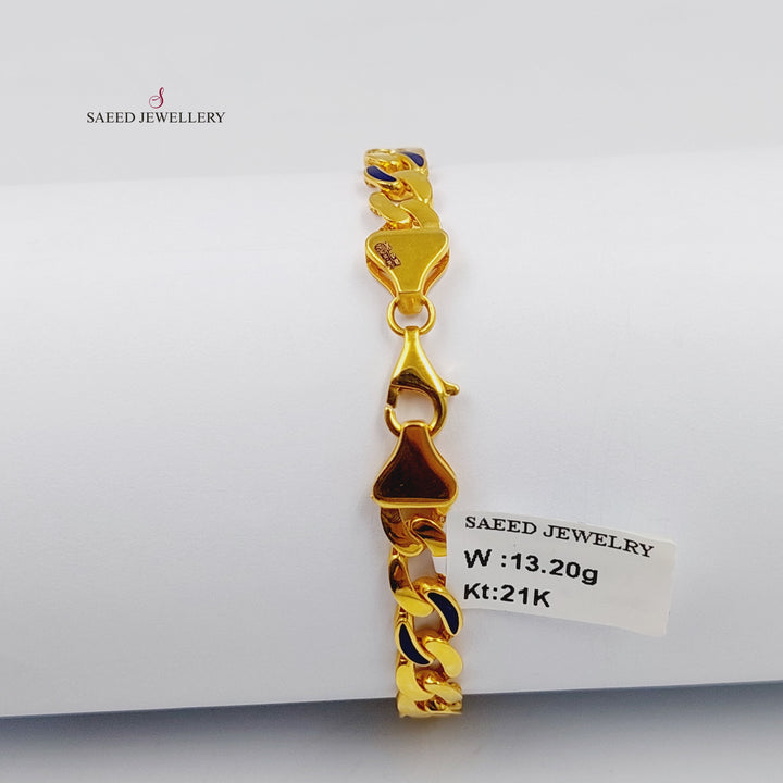 21K Gold Deluxe Islamic Bracelet by Saeed Jewelry - Image 4