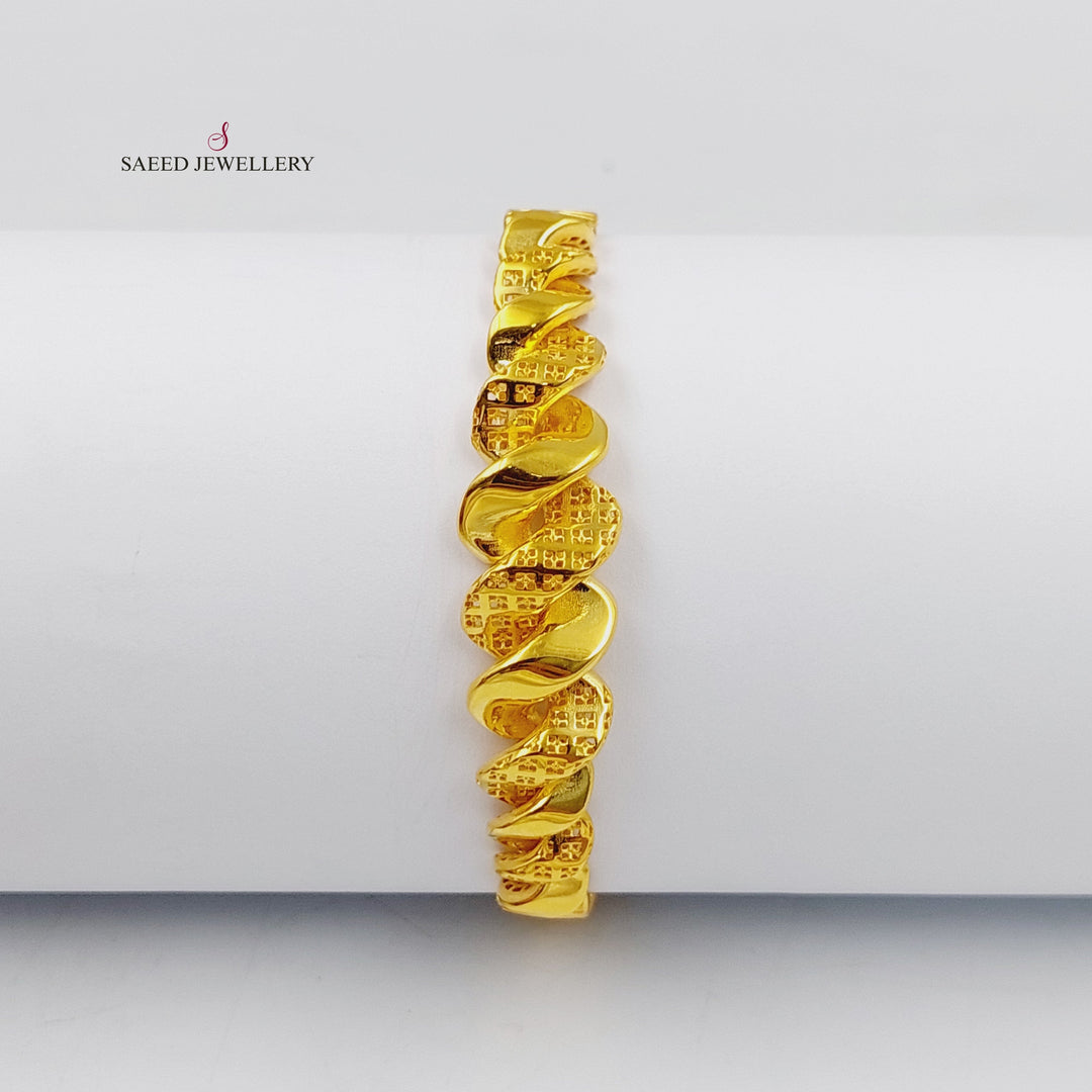 21K Gold Deluxe Jessica Bracelet by Saeed Jewelry - Image 1