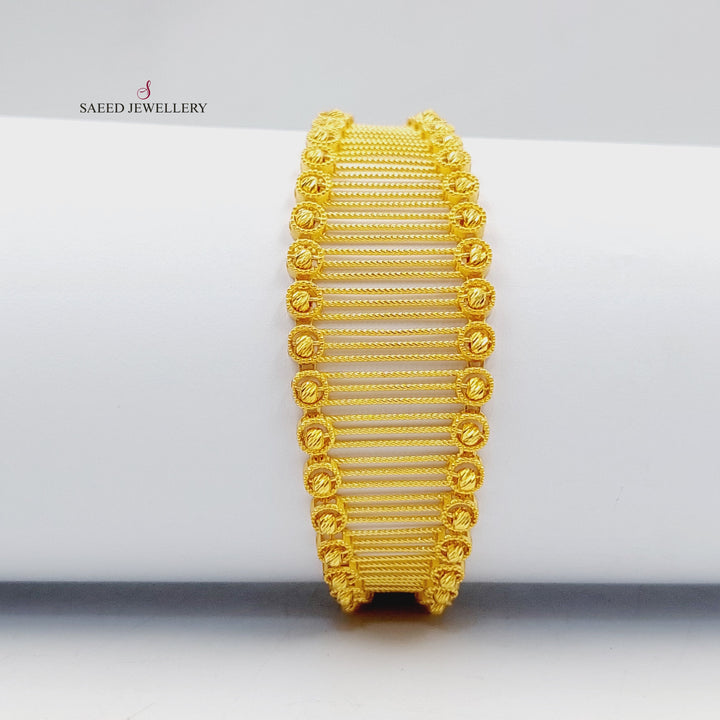 21K Gold Deluxe Turkish Bracelet by Saeed Jewelry - Image 1