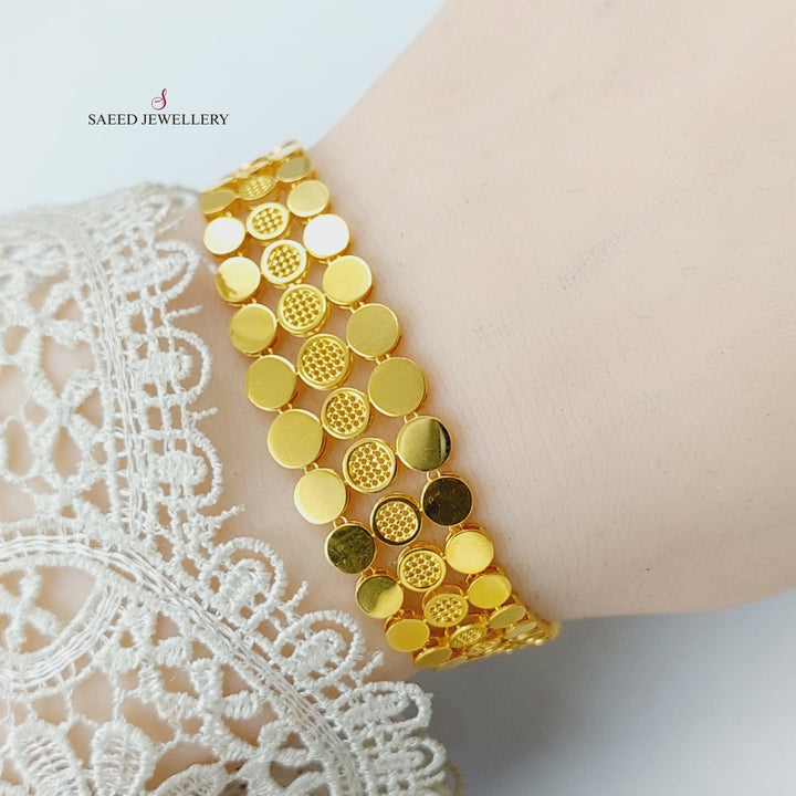 21K Gold Deluxe Turkish Bracelet by Saeed Jewelry - Image 5