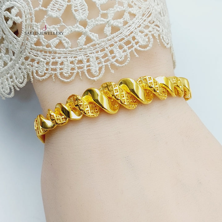 21K Gold Deluxe Jessica Bracelet by Saeed Jewelry - Image 5