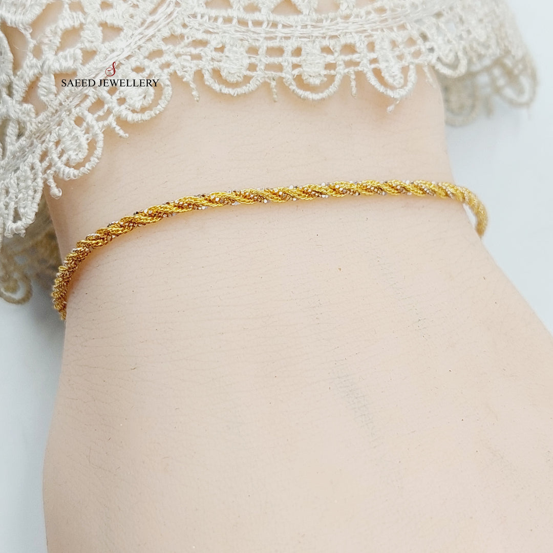 21K Gold Deluxe Rope Bracelet by Saeed Jewelry - Image 5