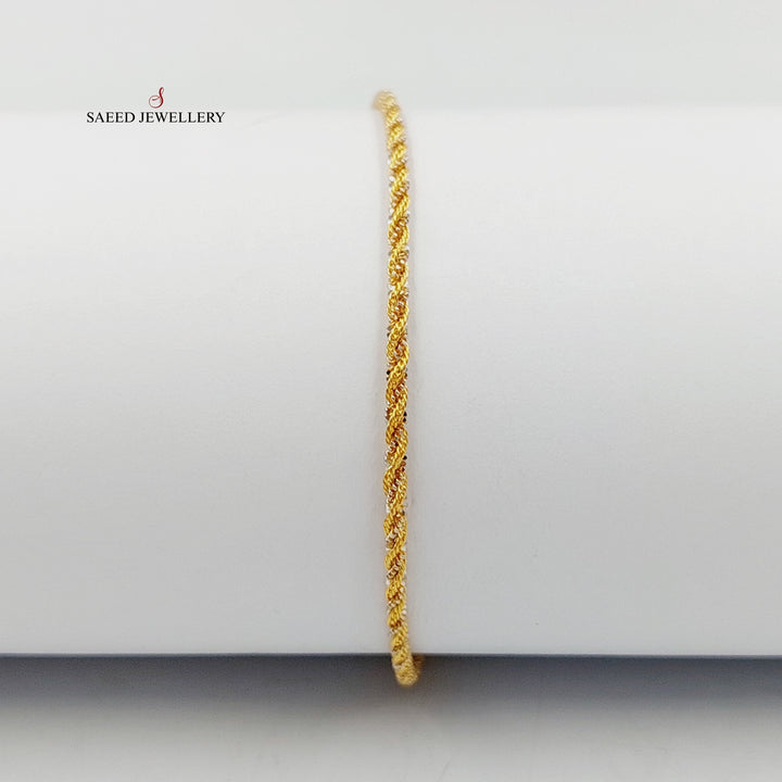 21K Gold Deluxe Rope Bracelet by Saeed Jewelry - Image 2