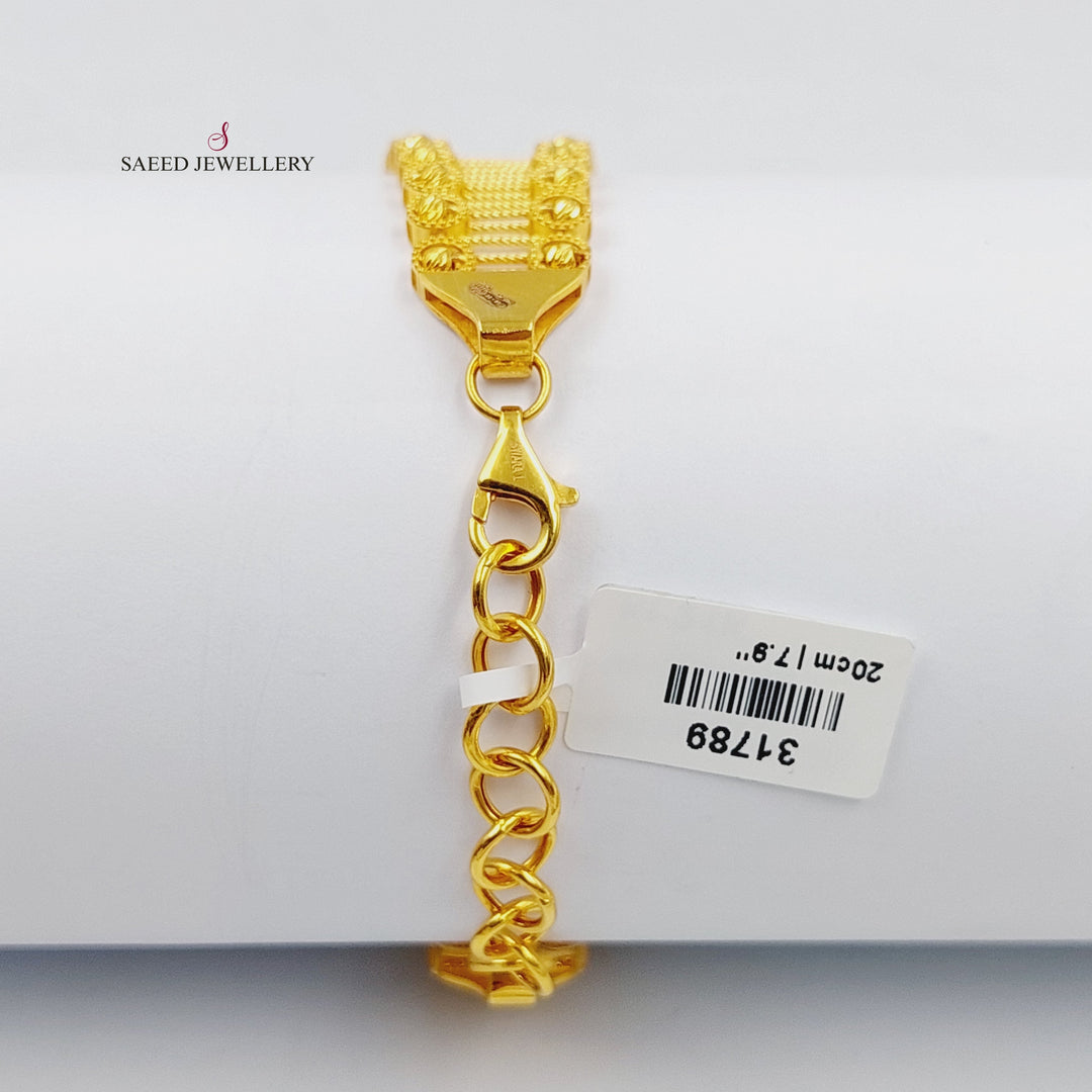 21K Gold Deluxe Turkish Bracelet by Saeed Jewelry - Image 2