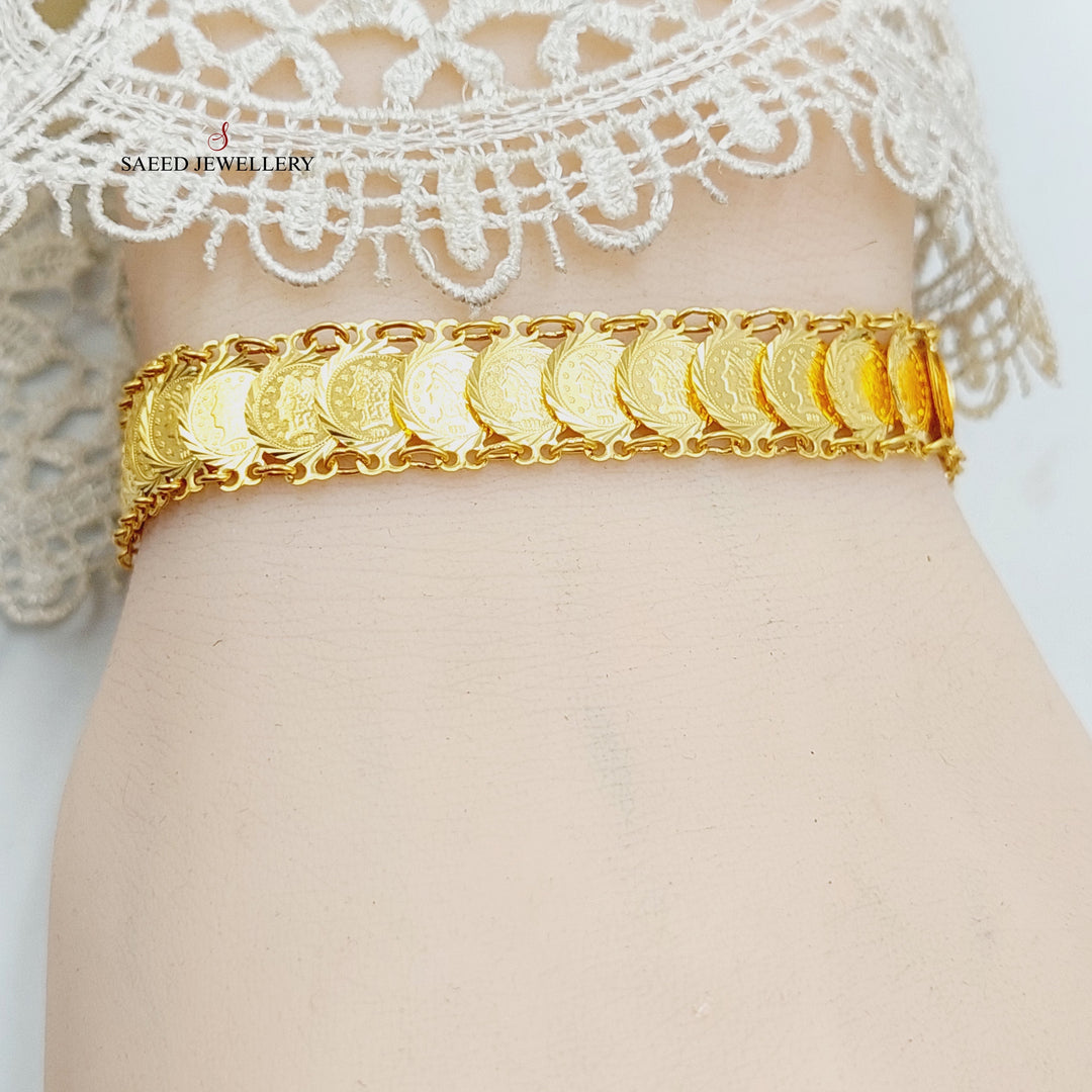 21K Gold Eighths Bracelet by Saeed Jewelry - Image 5