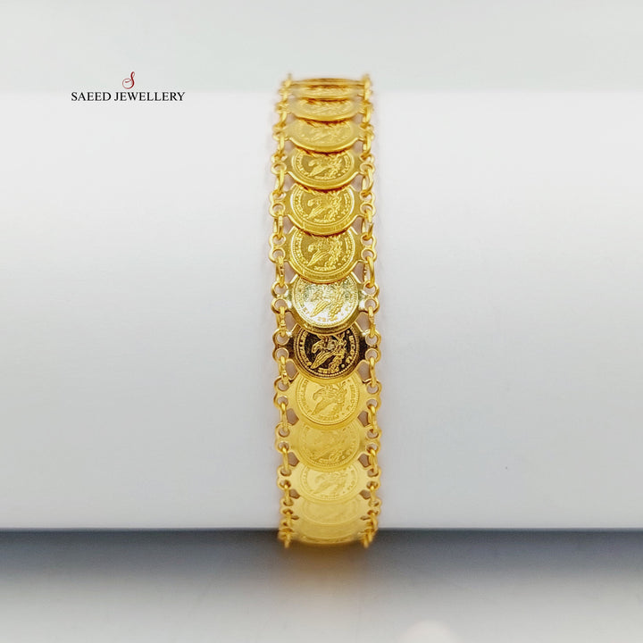 21K Gold Eighths Bracelet by Saeed Jewelry - Image 2