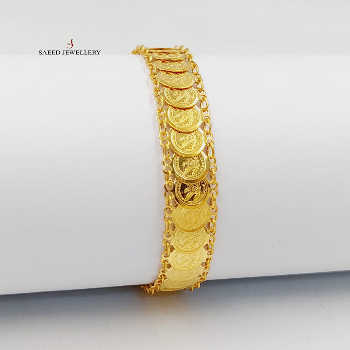 21K Gold Eighths Bracelet by Saeed Jewelry - Image 3