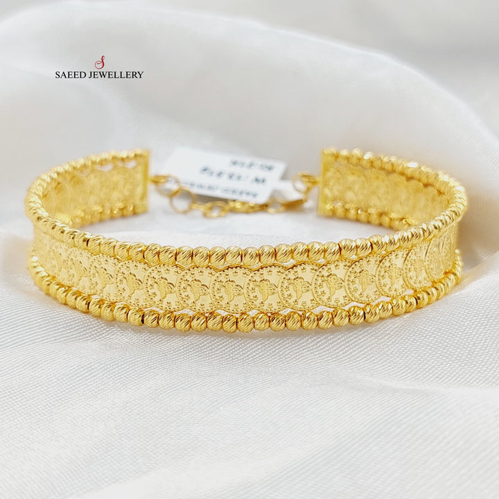 21K Gold Eighths Bracelet by Saeed Jewelry - Image 1