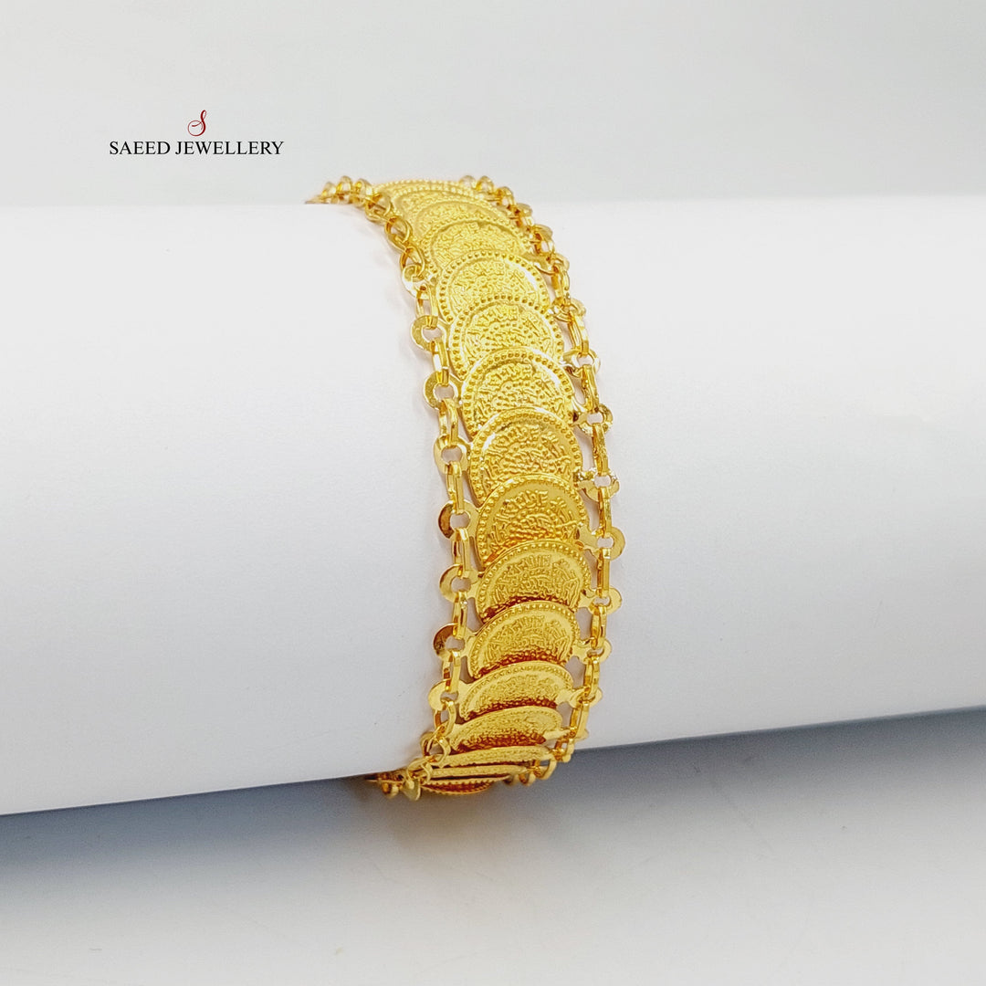 21K Gold Eighths Bracelet by Saeed Jewelry - Image 2