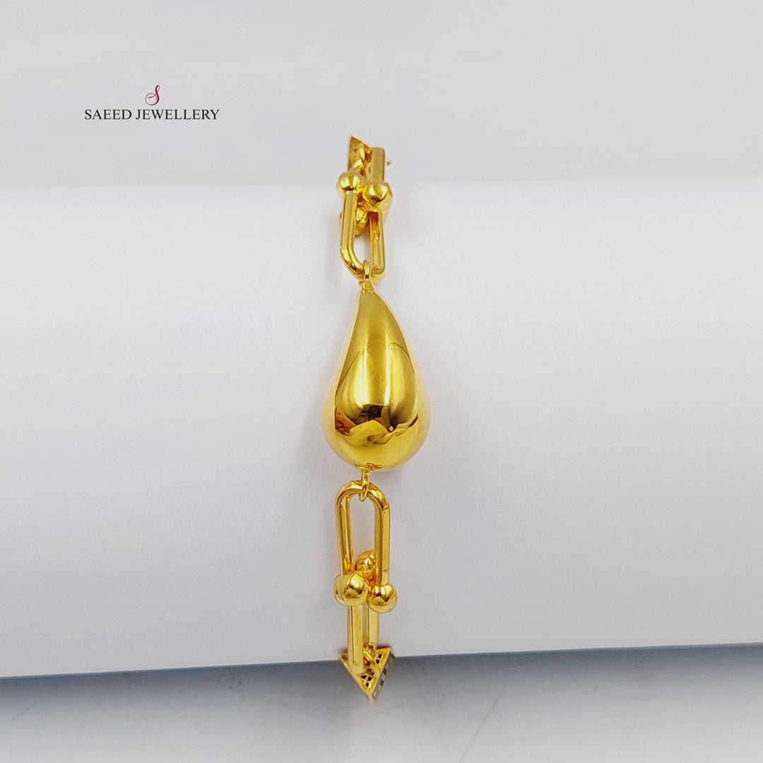 21K Gold Enameled Almond Bracelet by Saeed Jewelry - Image 2