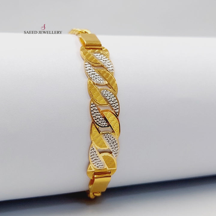 21K Gold Enameled Bar Bracelet by Saeed Jewelry - Image 2