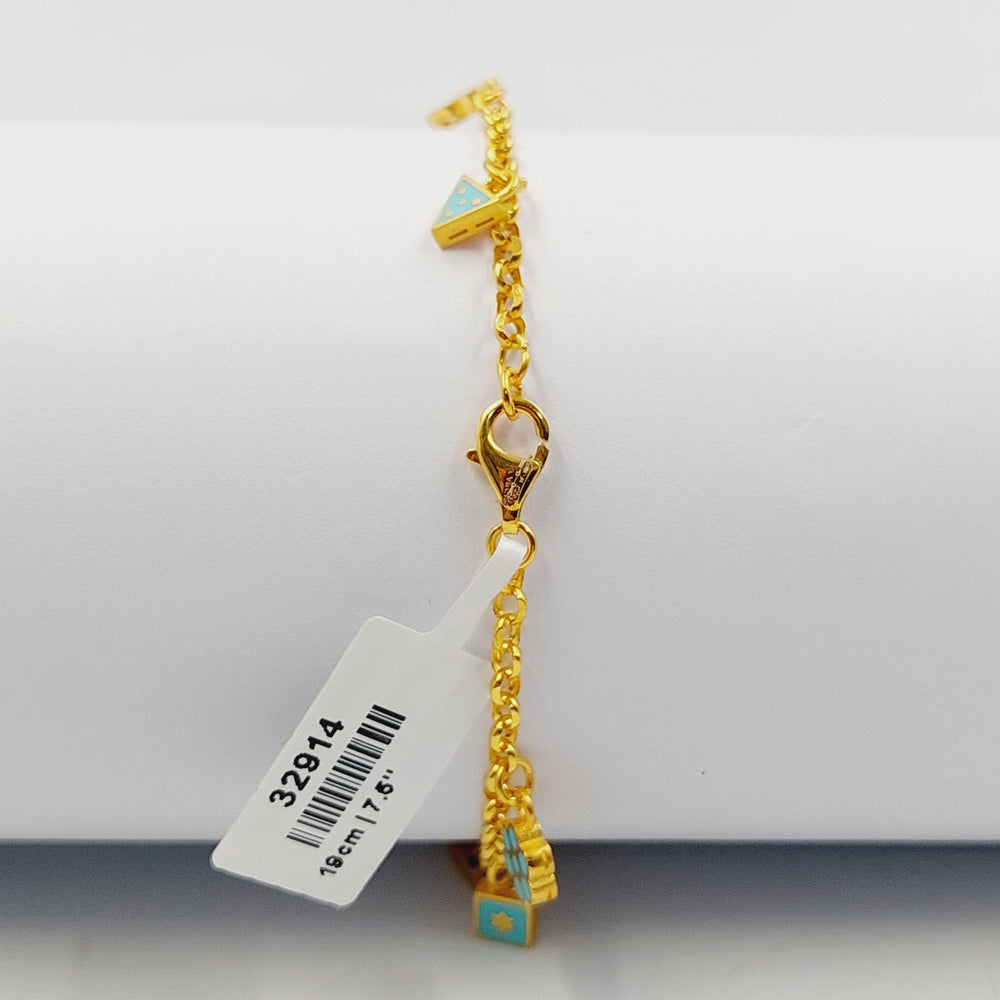 21K Gold Enameled Dandash Bracelet by Saeed Jewelry - Image 2