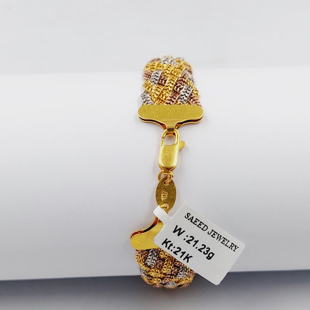 21K Gold Fancy Bracelet by Saeed Jewelry - Image 2