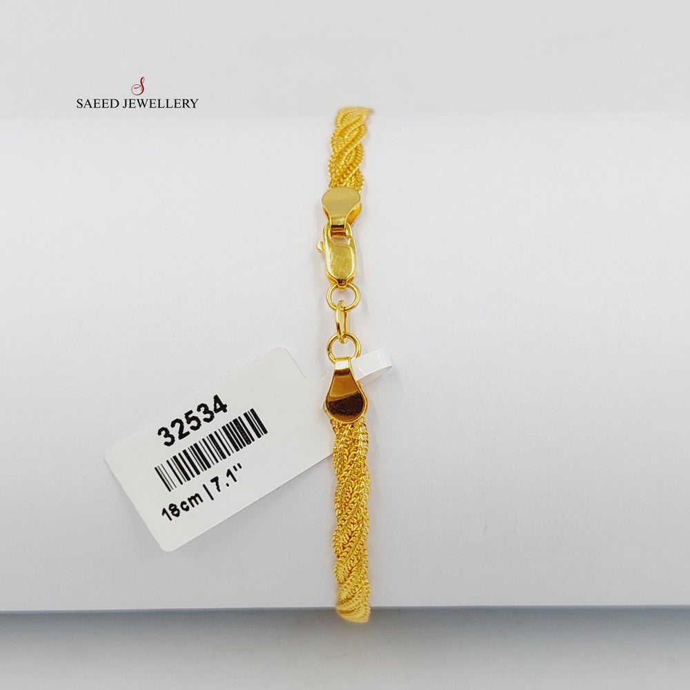 21K Gold Fancy Bracelet by Saeed Jewelry - Image 2