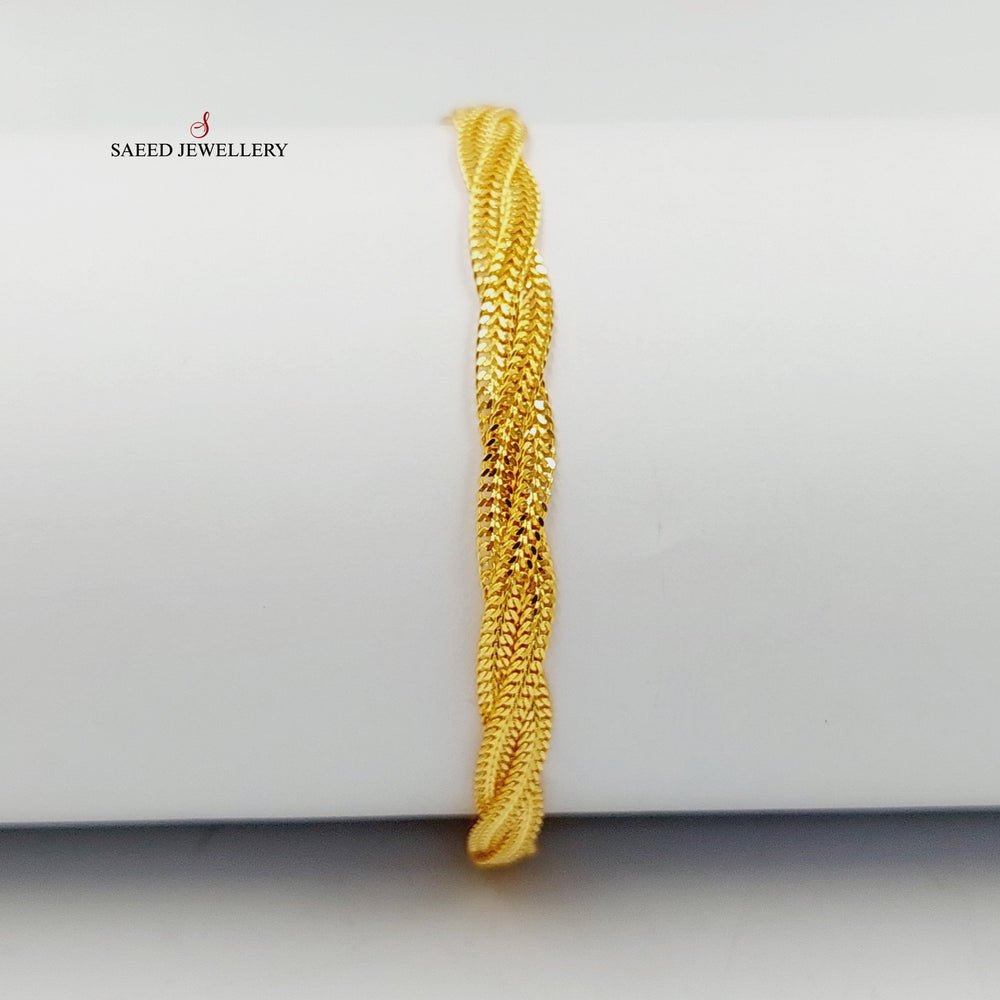 21K Gold Fancy Bracelet by Saeed Jewelry - Image 2