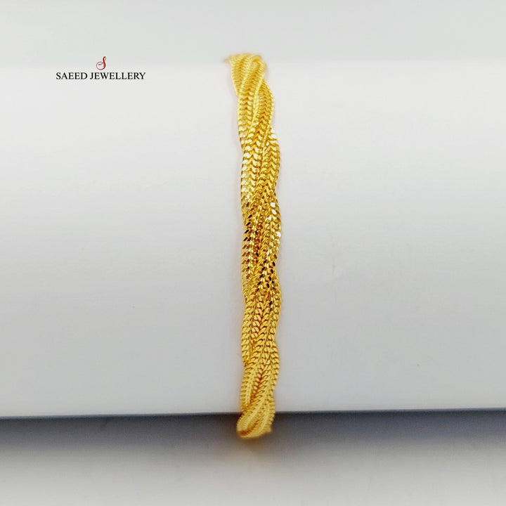 21K Gold Fancy Bracelet by Saeed Jewelry - Image 2