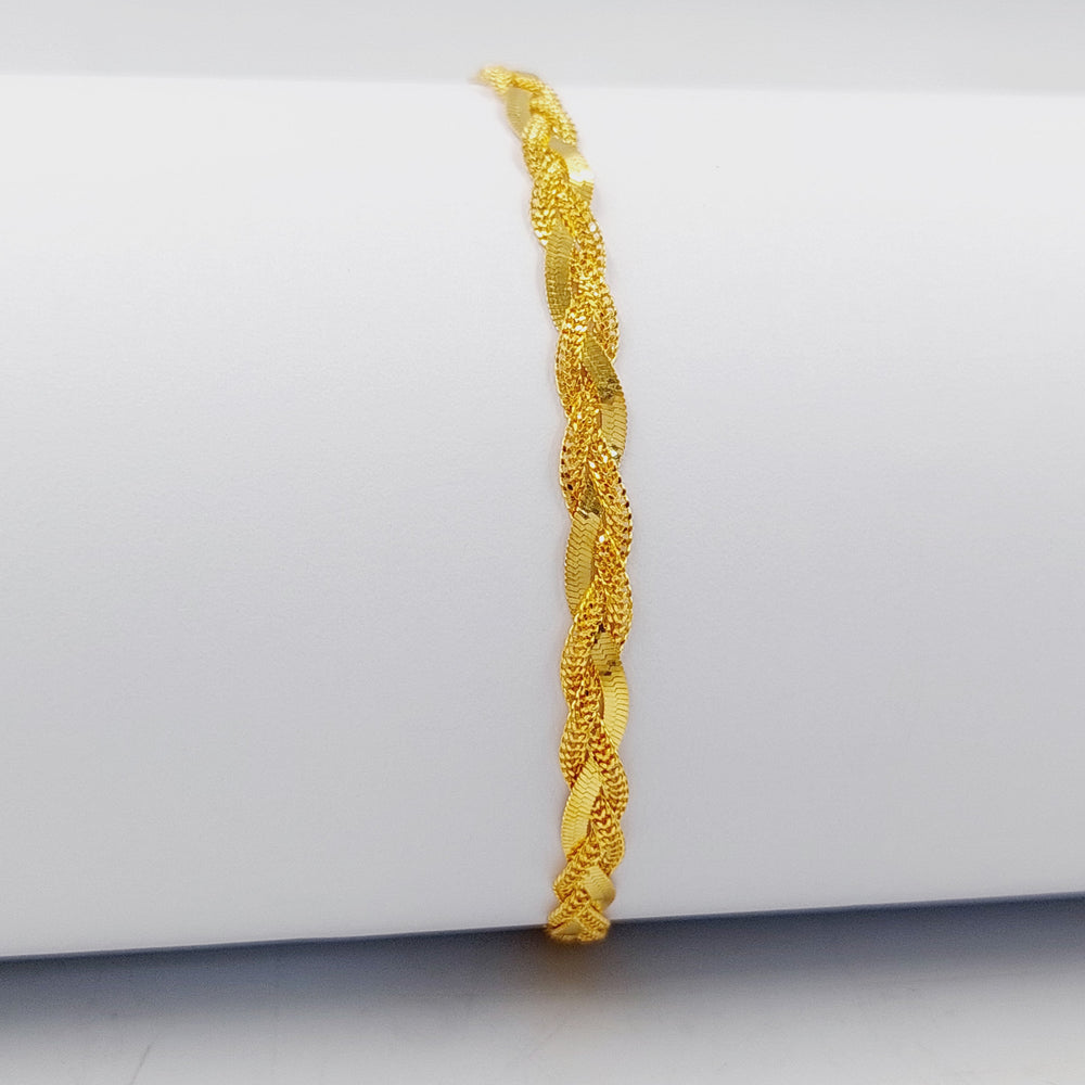 21K Gold Fancy Bracelet by Saeed Jewelry - Image 2