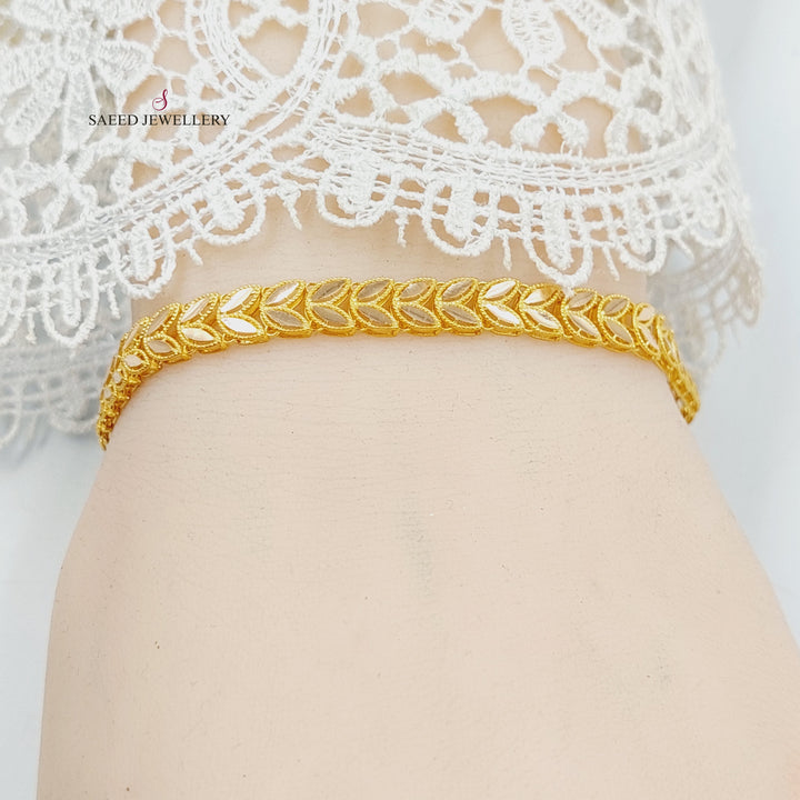 21K Gold Leaf Bracelet by Saeed Jewelry - Image 6