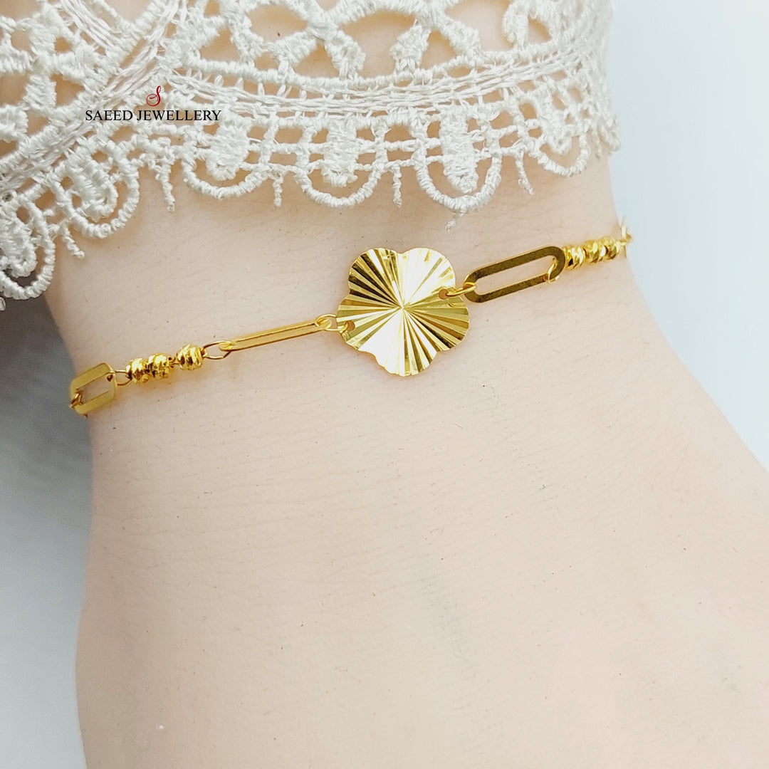 21K Gold Light Paperclip Bracelet by Saeed Jewelry - Image 6