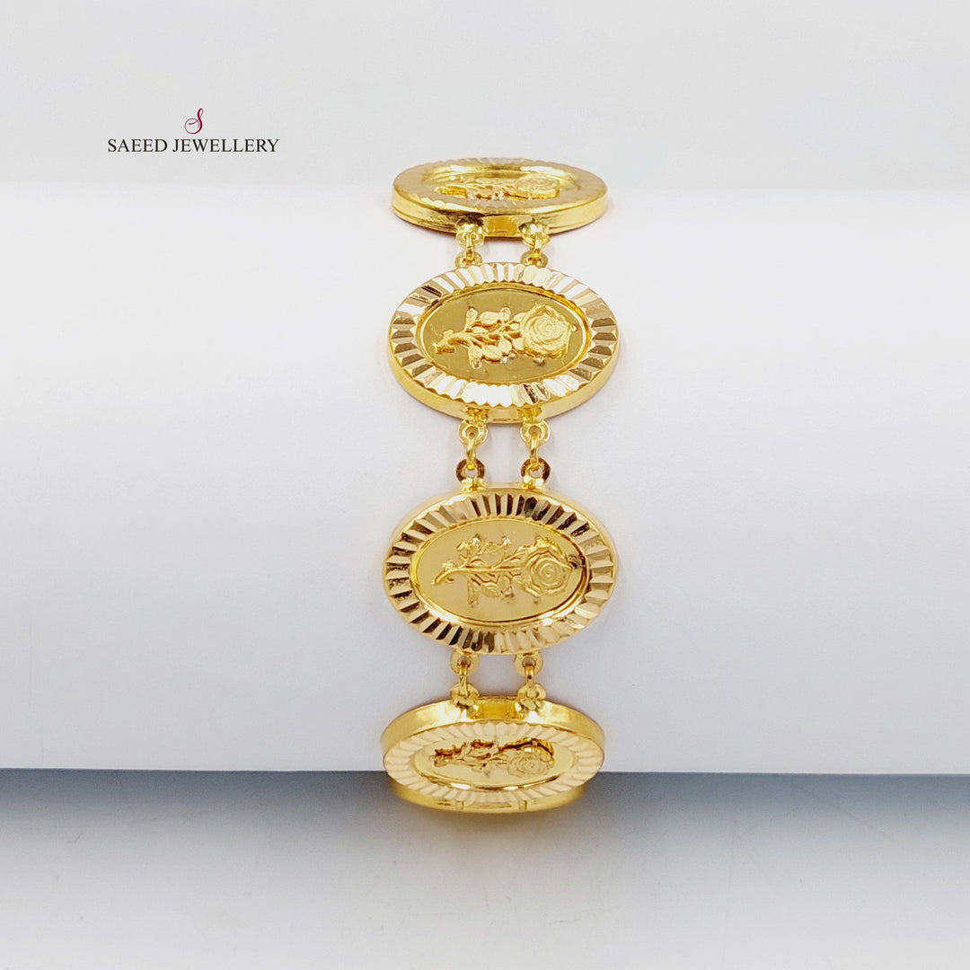 21K Gold Ounce Bracelet by Saeed Jewelry - Image 1