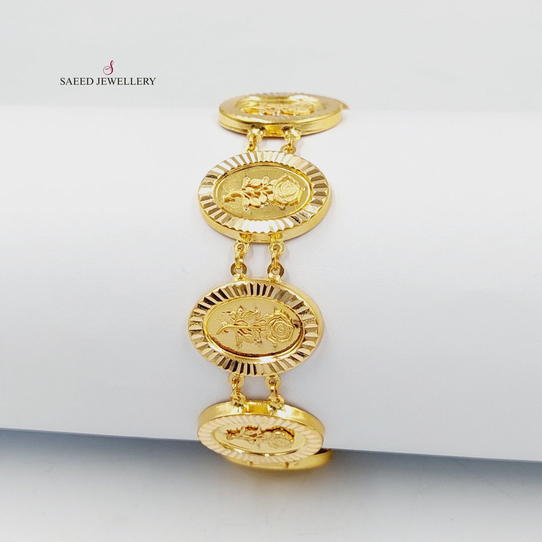 21K Gold Ounce Bracelet by Saeed Jewelry - Image 2