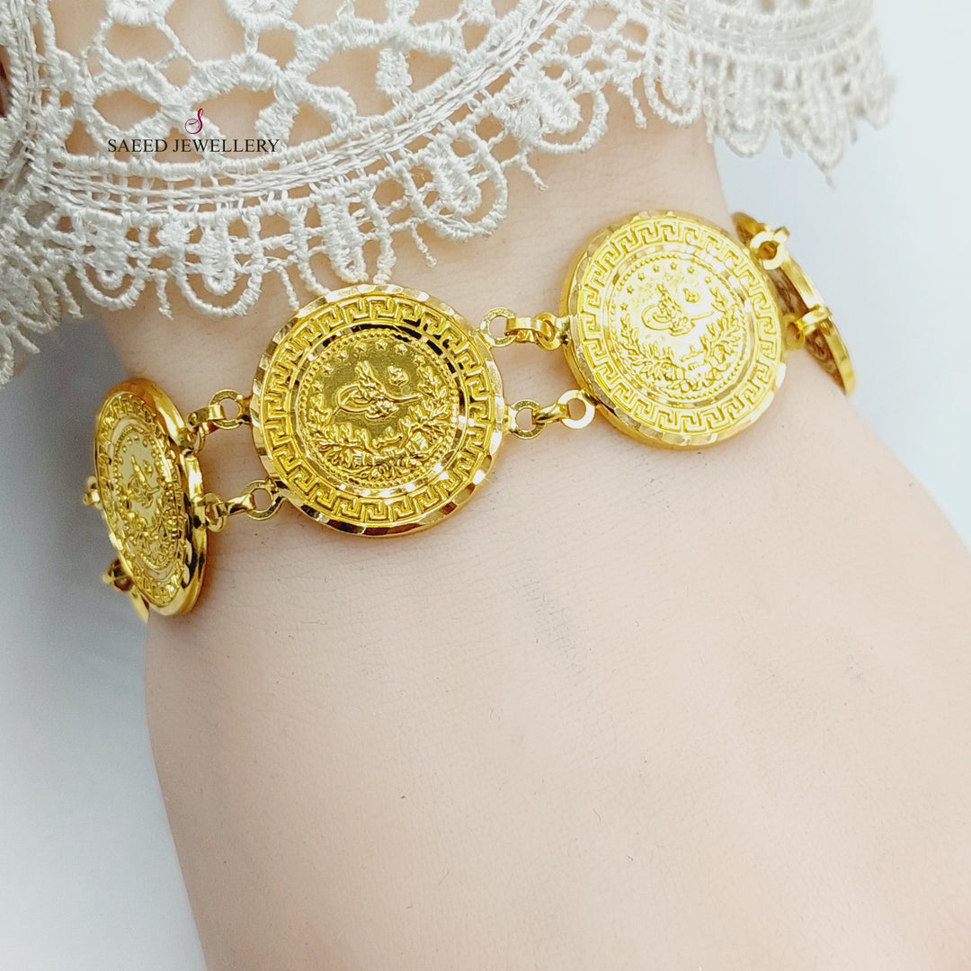 21K Gold Print Rashadi Bracelet by Saeed Jewelry - Image 6