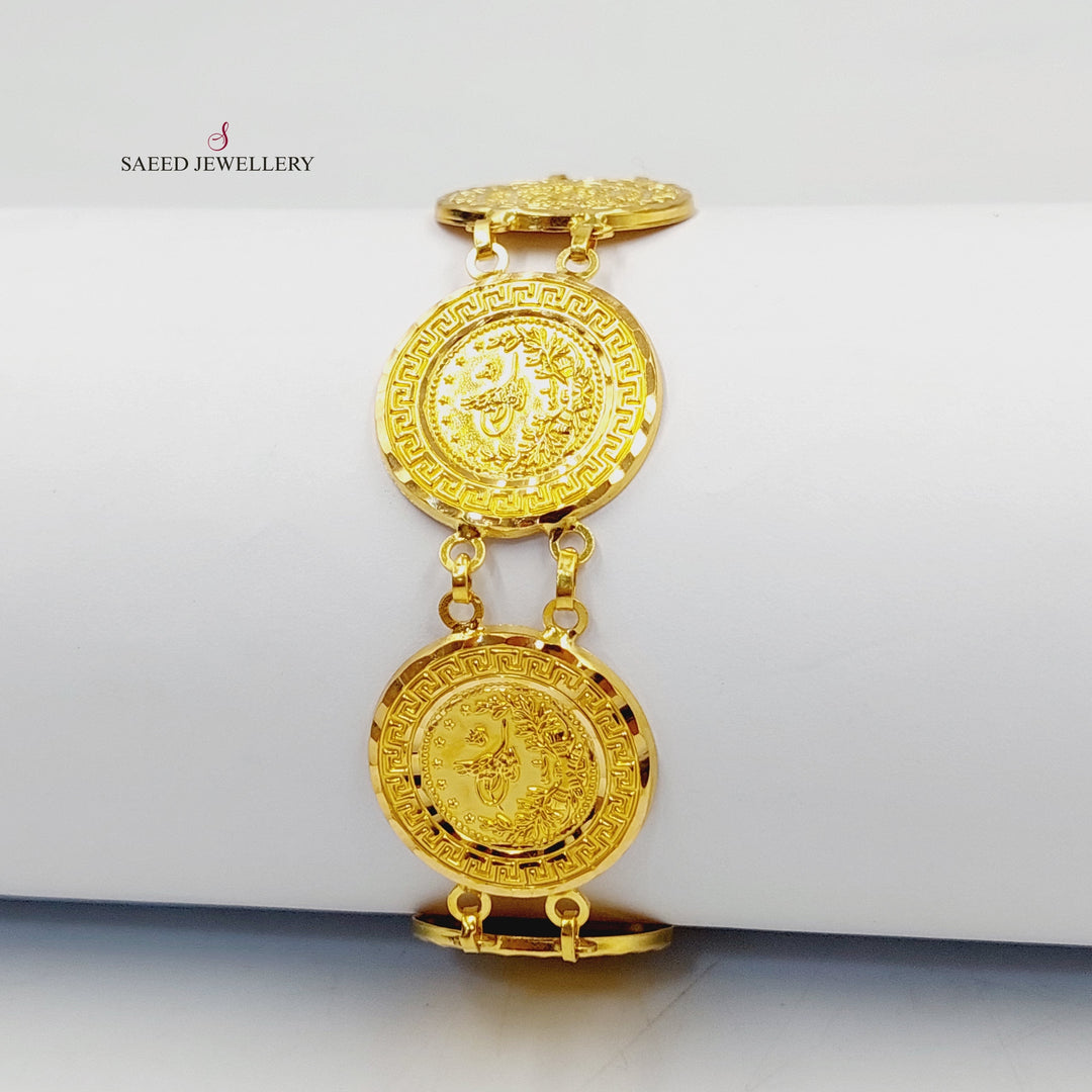 21K Gold Print Rashadi Bracelet by Saeed Jewelry - Image 1