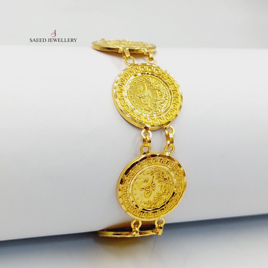 21K Gold Print Rashadi Bracelet by Saeed Jewelry - Image 3