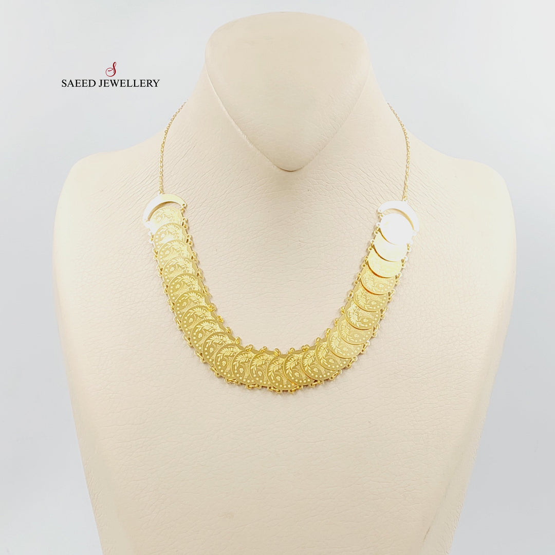 21K Gold Rashadi Eighths Necklace by Saeed Jewelry - Image 4