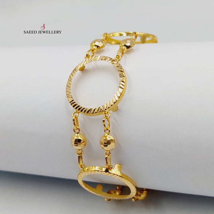 21K Gold Rashadi Frame Bracelet by Saeed Jewelry - Image 5